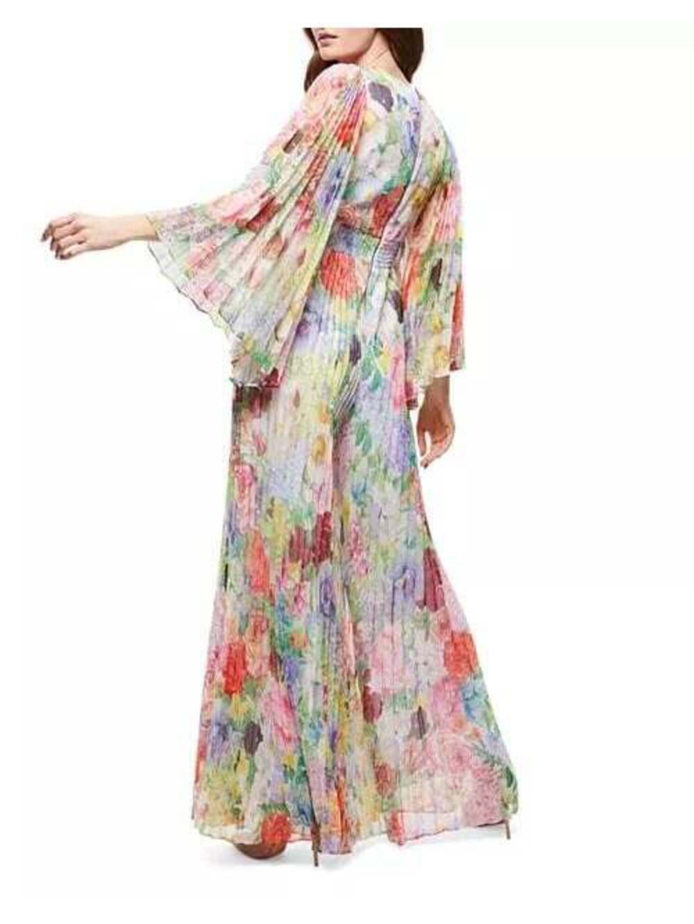 NWT Alice and Olivia Bennet Pleated Wide Leg Jumpsuit Sz 10 - Picture 2 of 9